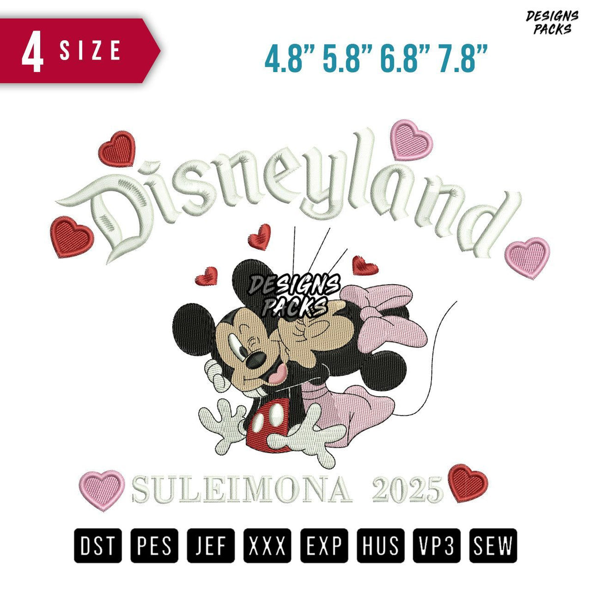 Disneyland Suleimona B Embroidery Design