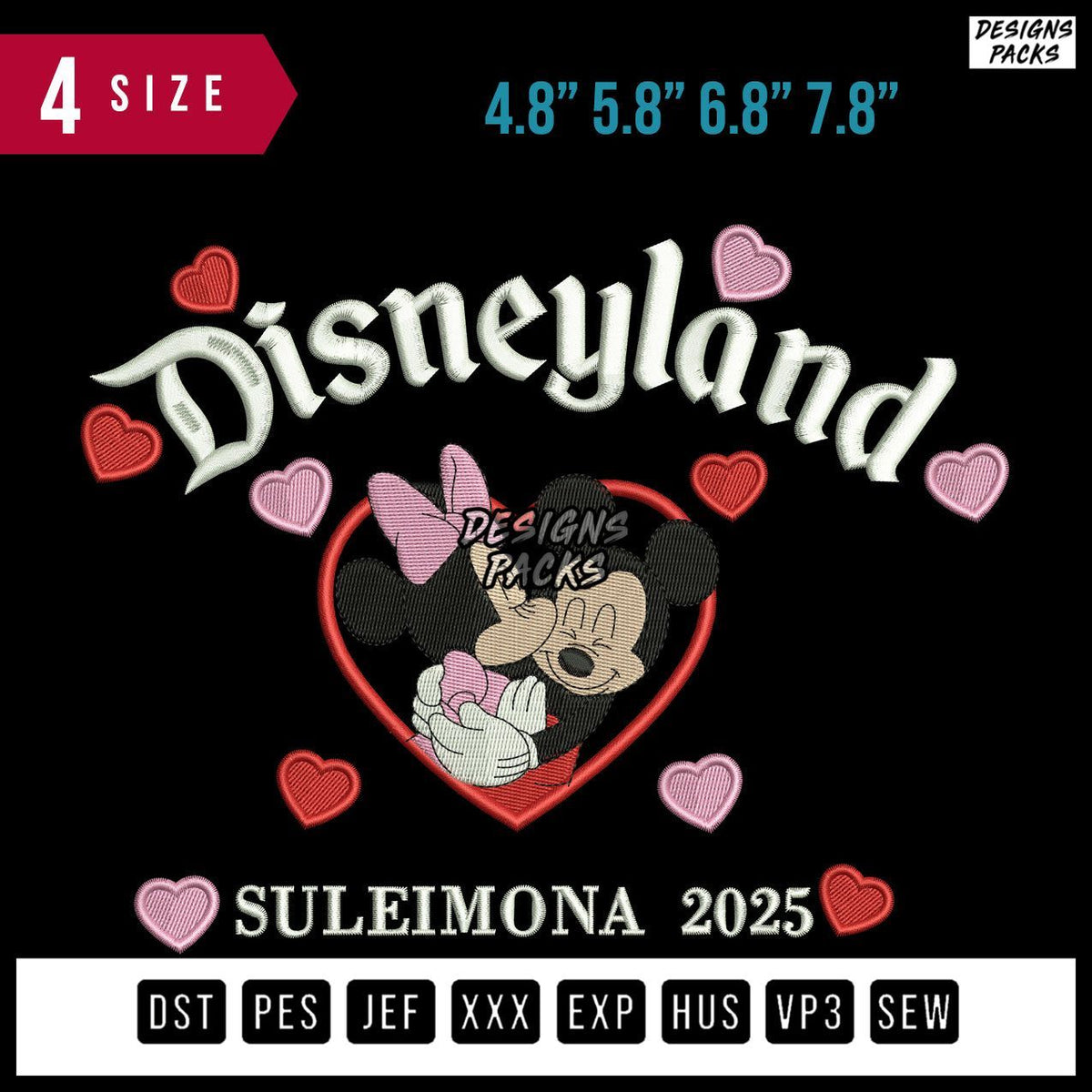 Disneyland Suleimona Embroidery Design