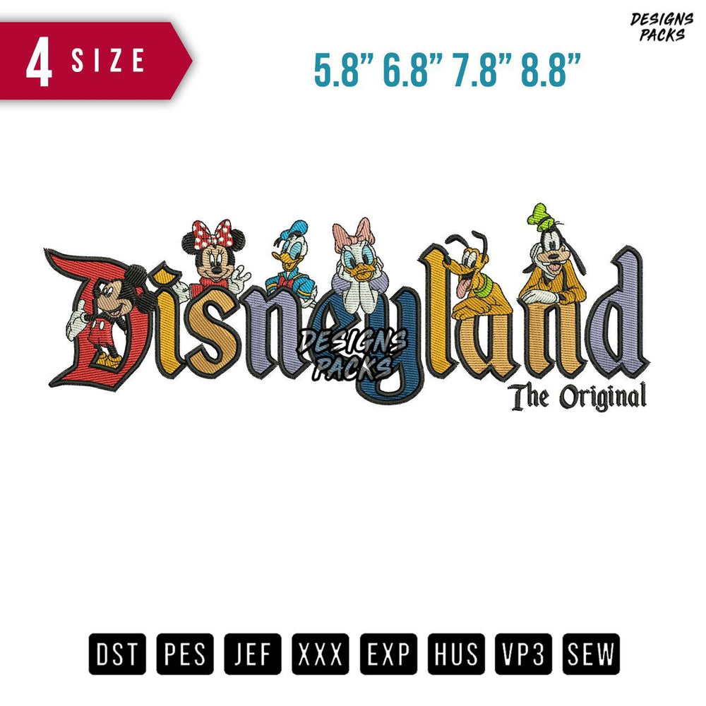 Disneyland The Original Embroidery Design