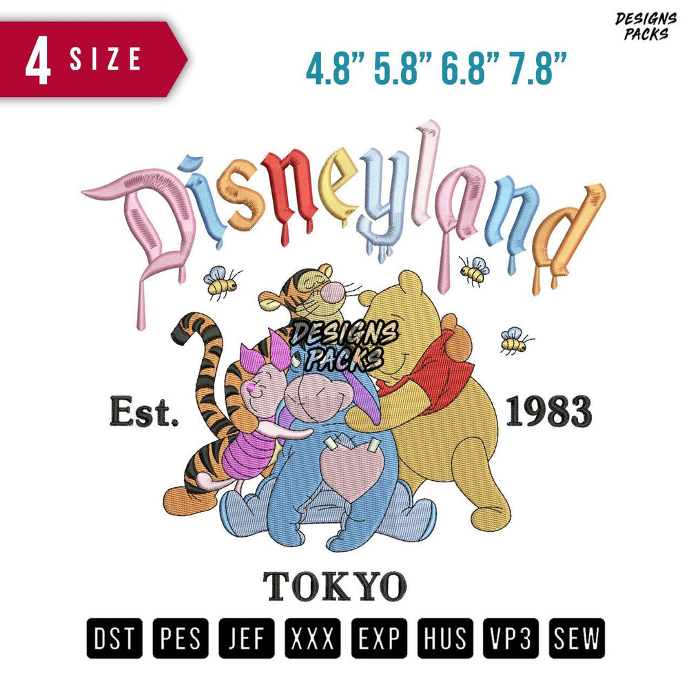 Disneyland Tokyo Embroidery Design