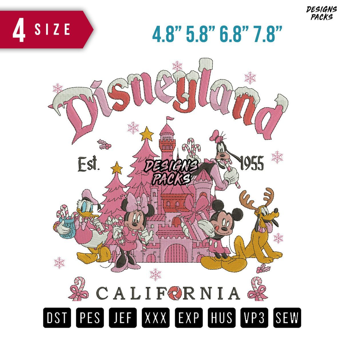 Cartoonland Winter California Embroidery Design