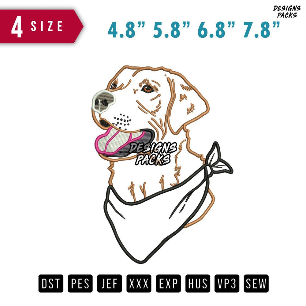 Dog Apl B Embroidery Design