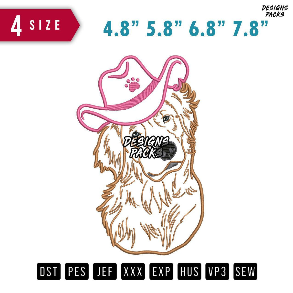 Dog Apl C Embroidery Design