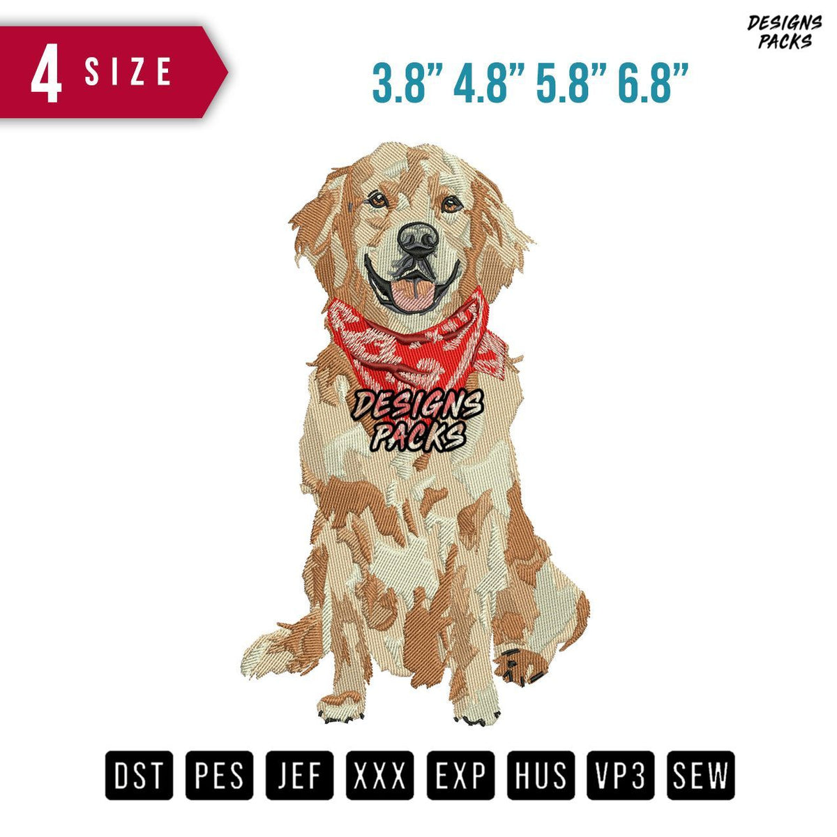 Dog Bandanna A Embroidery Design