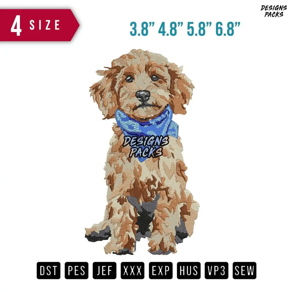 Dog Bandanna C Embroidery Design