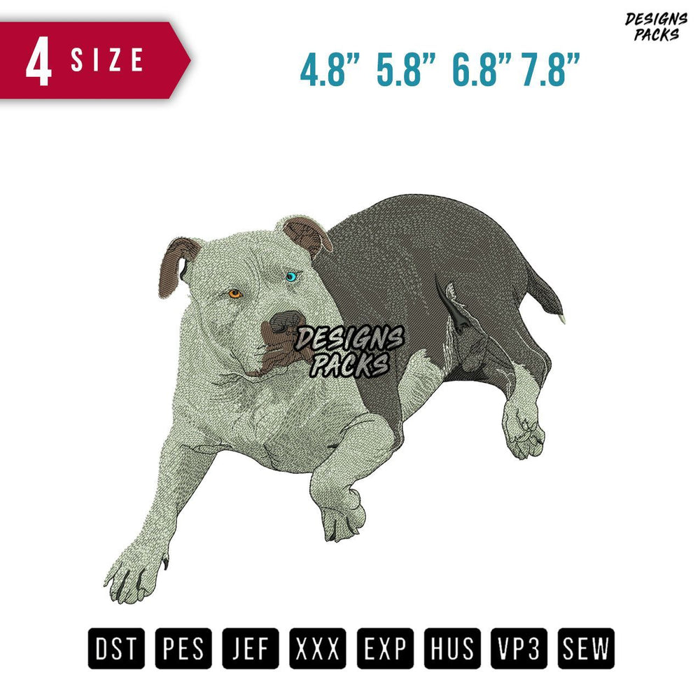 Dog Bw B Embroidery Design