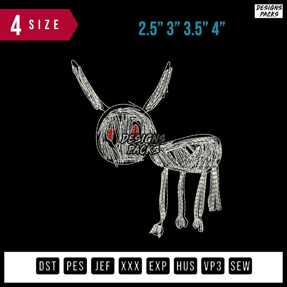 Dog Logo Embroidery Design