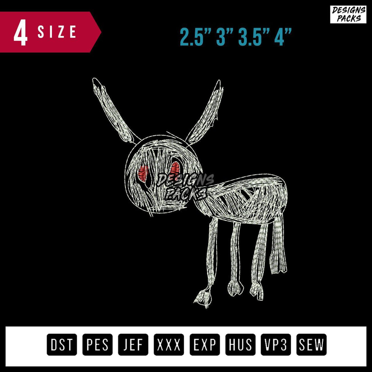 Dog Logo Embroidery Design