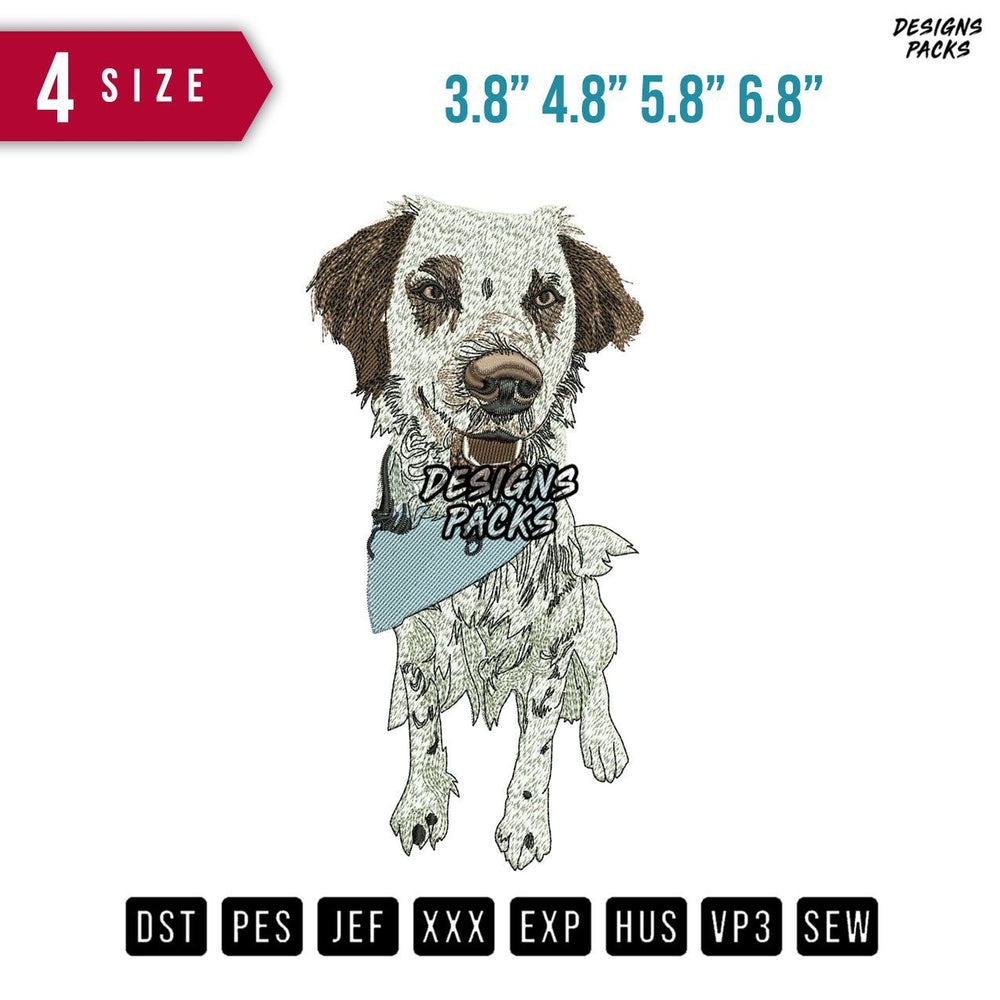 Dog RRY Embroidery Design