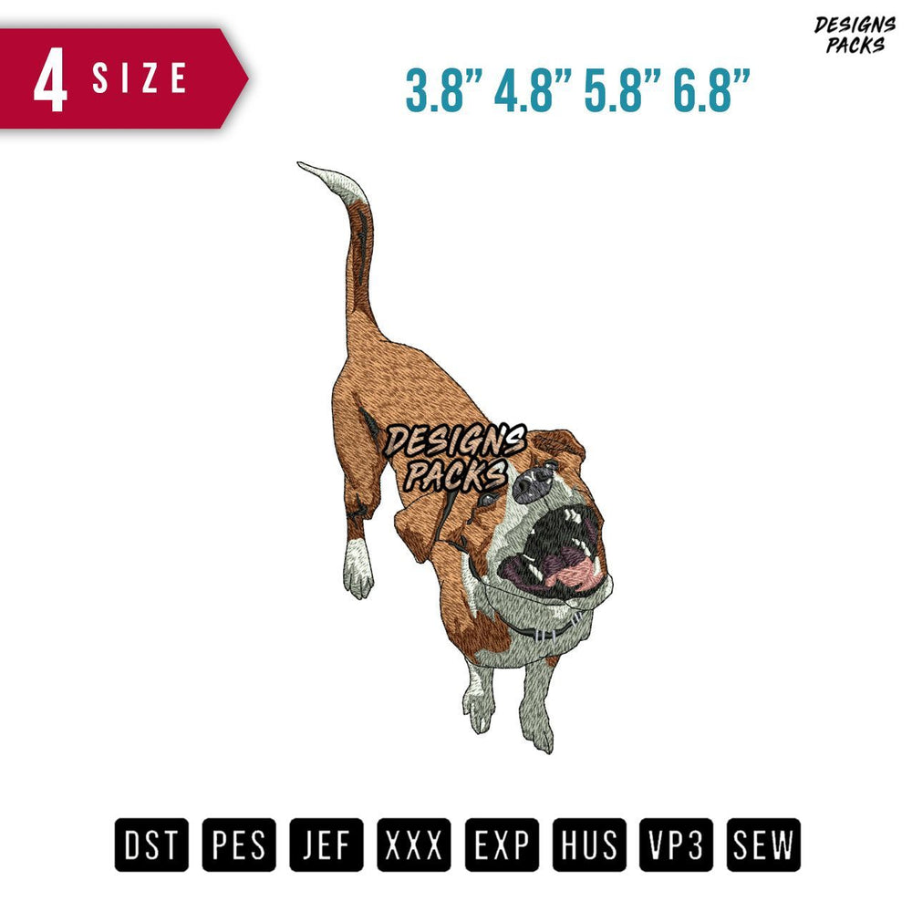 Dog Steady Embroidery Design