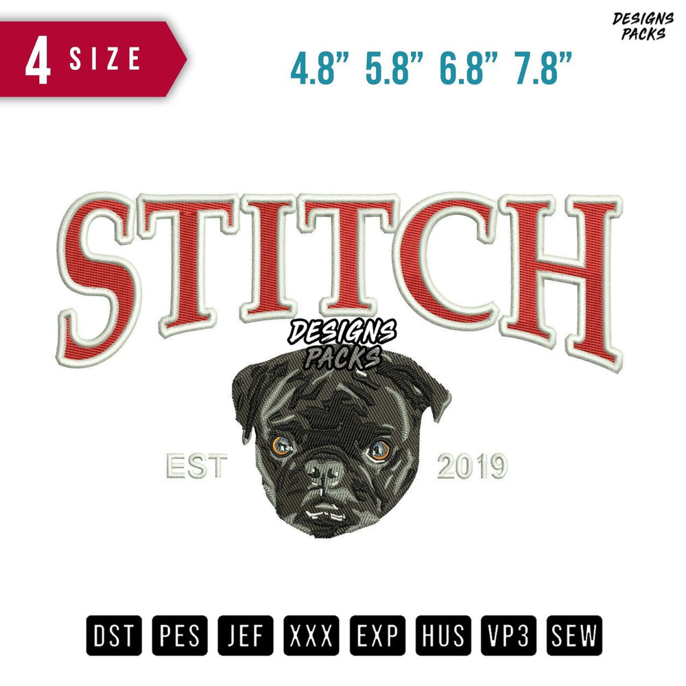 Dog Stitch Embroidery Design