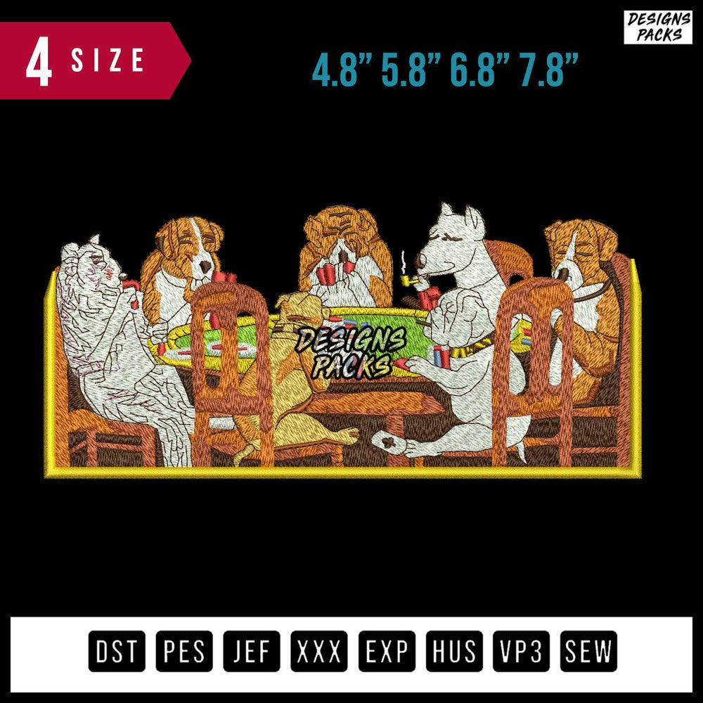 Dogs Dinner Embroidery Design