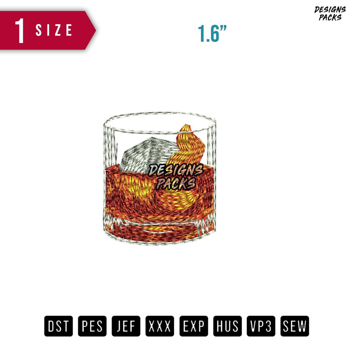 Drink C Embroidery Design