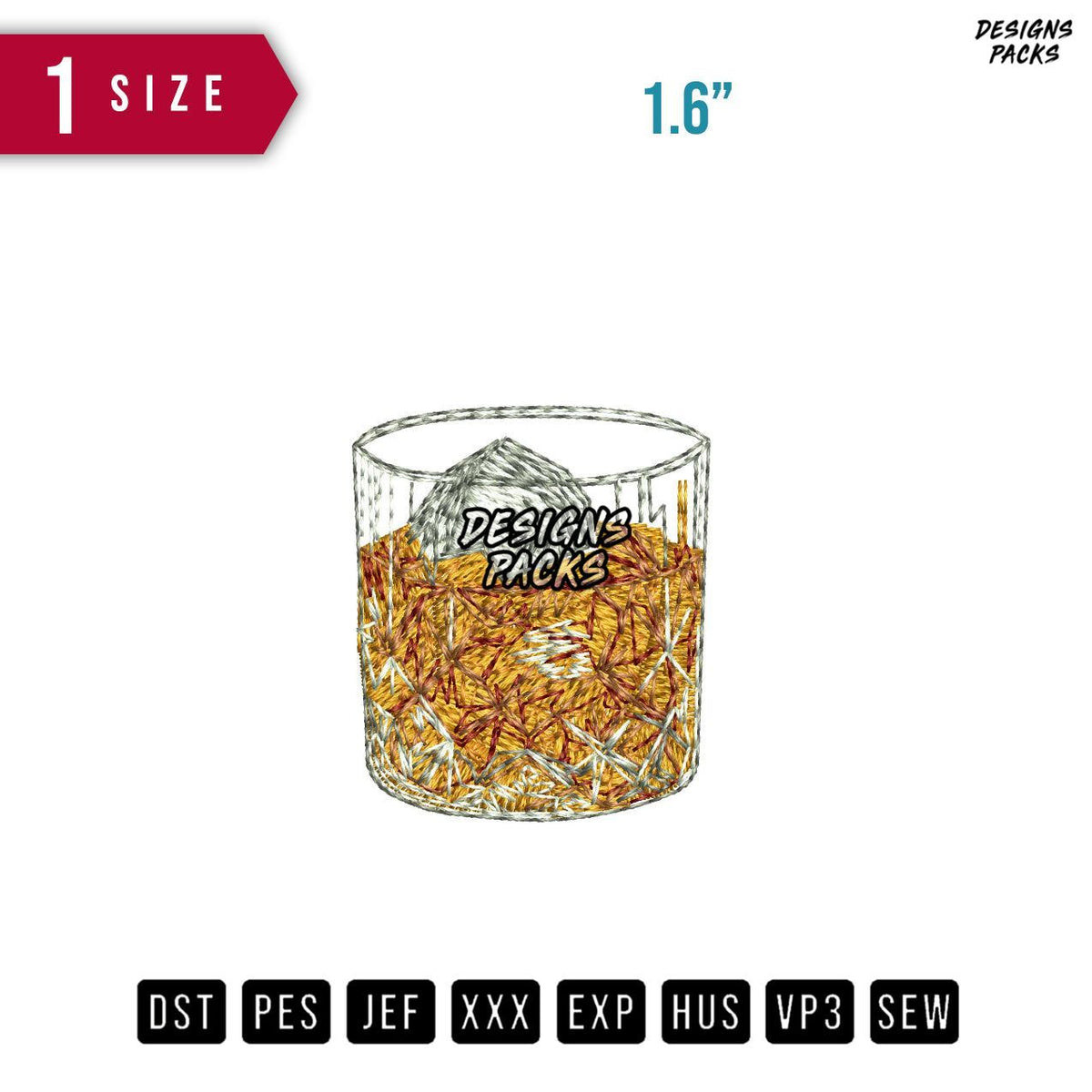 Drink F Embroidery Design