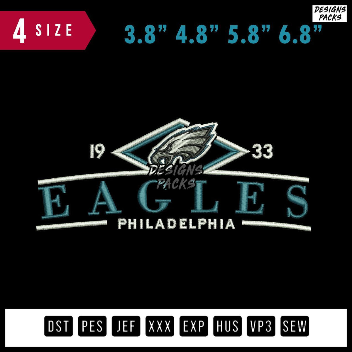 Eagles Philadelphia Embroidery Design