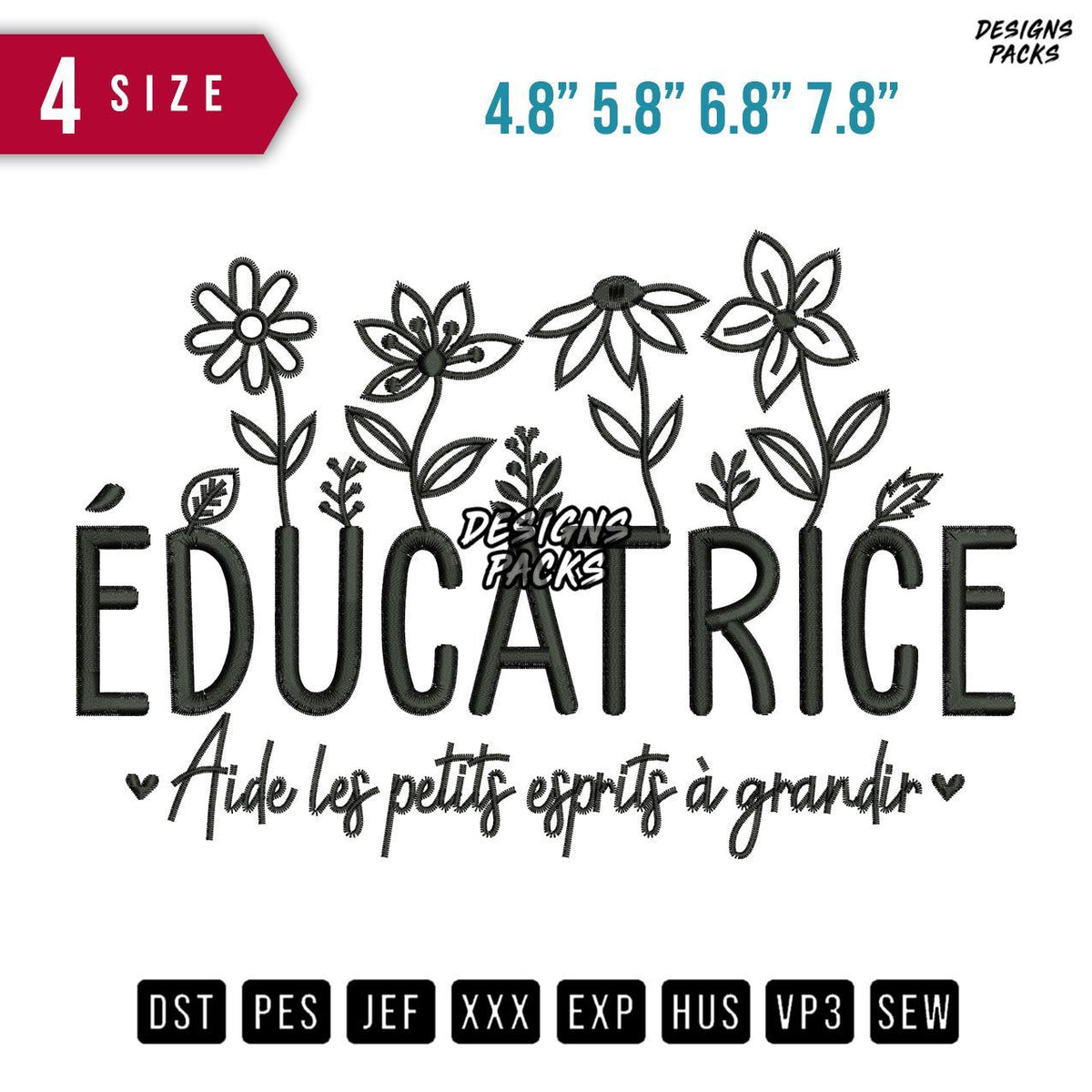 Educatrice Embroidery Design