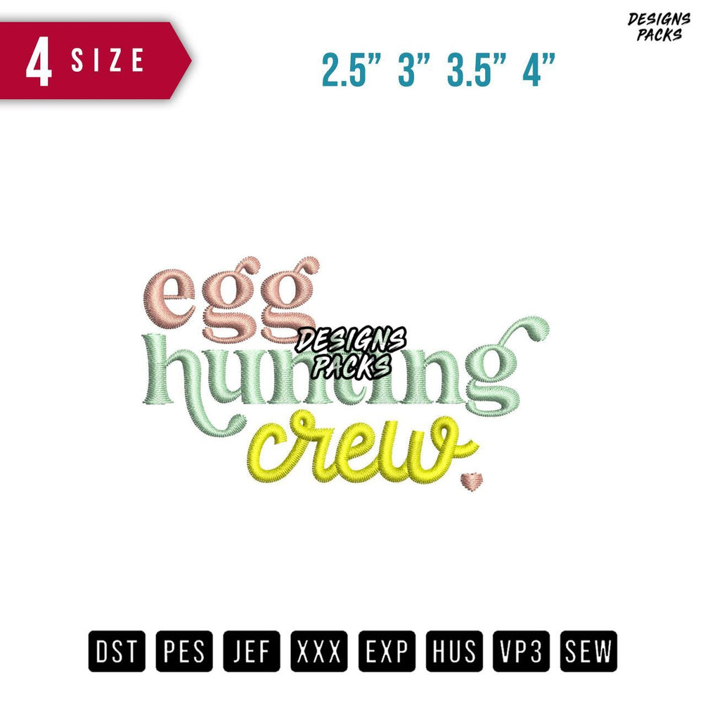 Egg Hunting Embroidery Design