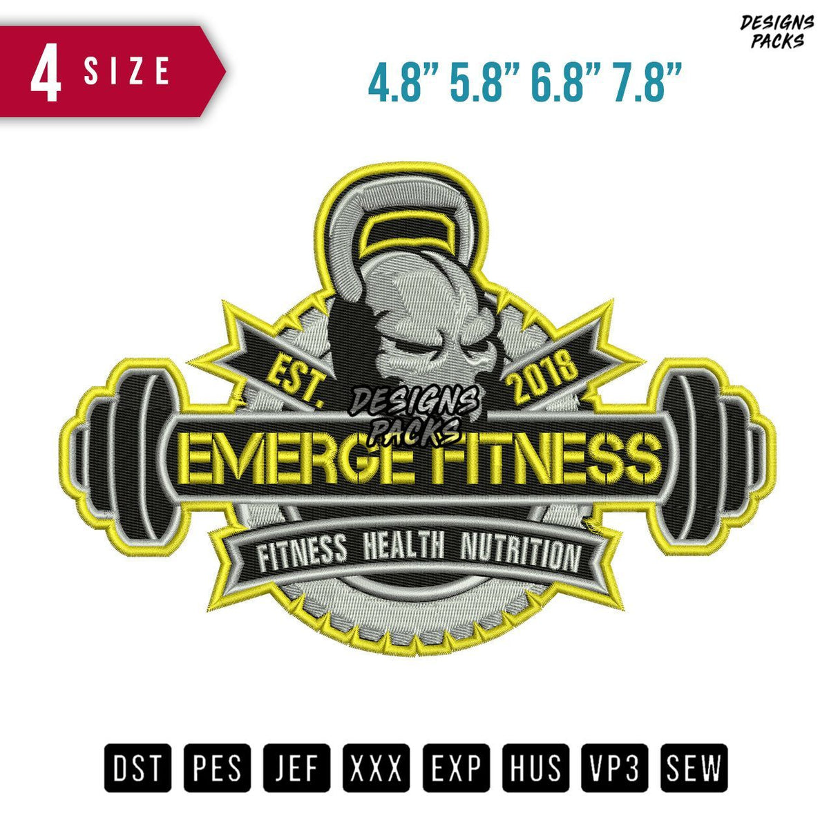 Emerge Fitness Embroidery Design