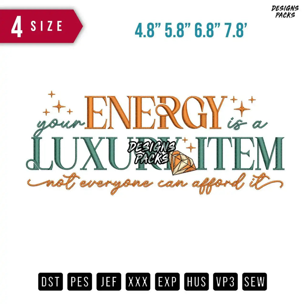 Energy Luxury Embroidery Design