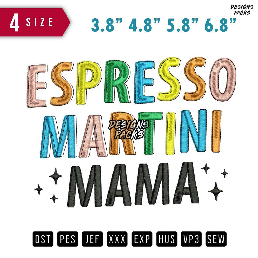 Espresso Embroidery Design