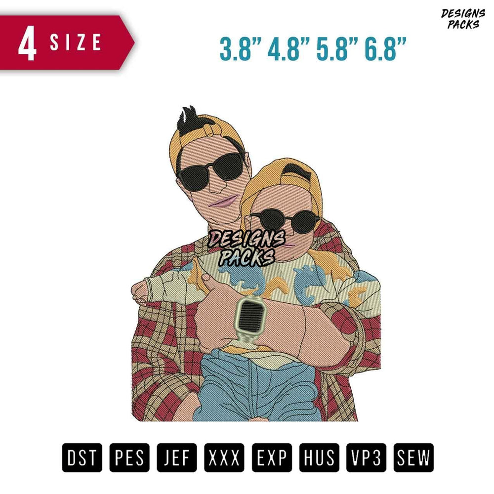 Father Boy Cap Embroidery Design