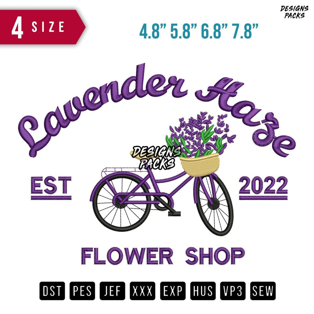 Flower Shop Embroidery Design