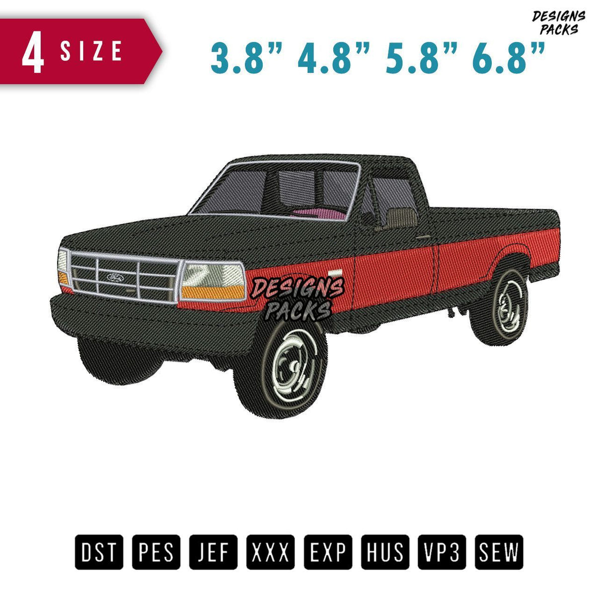 Ford F-150 XLT Embroidery Design