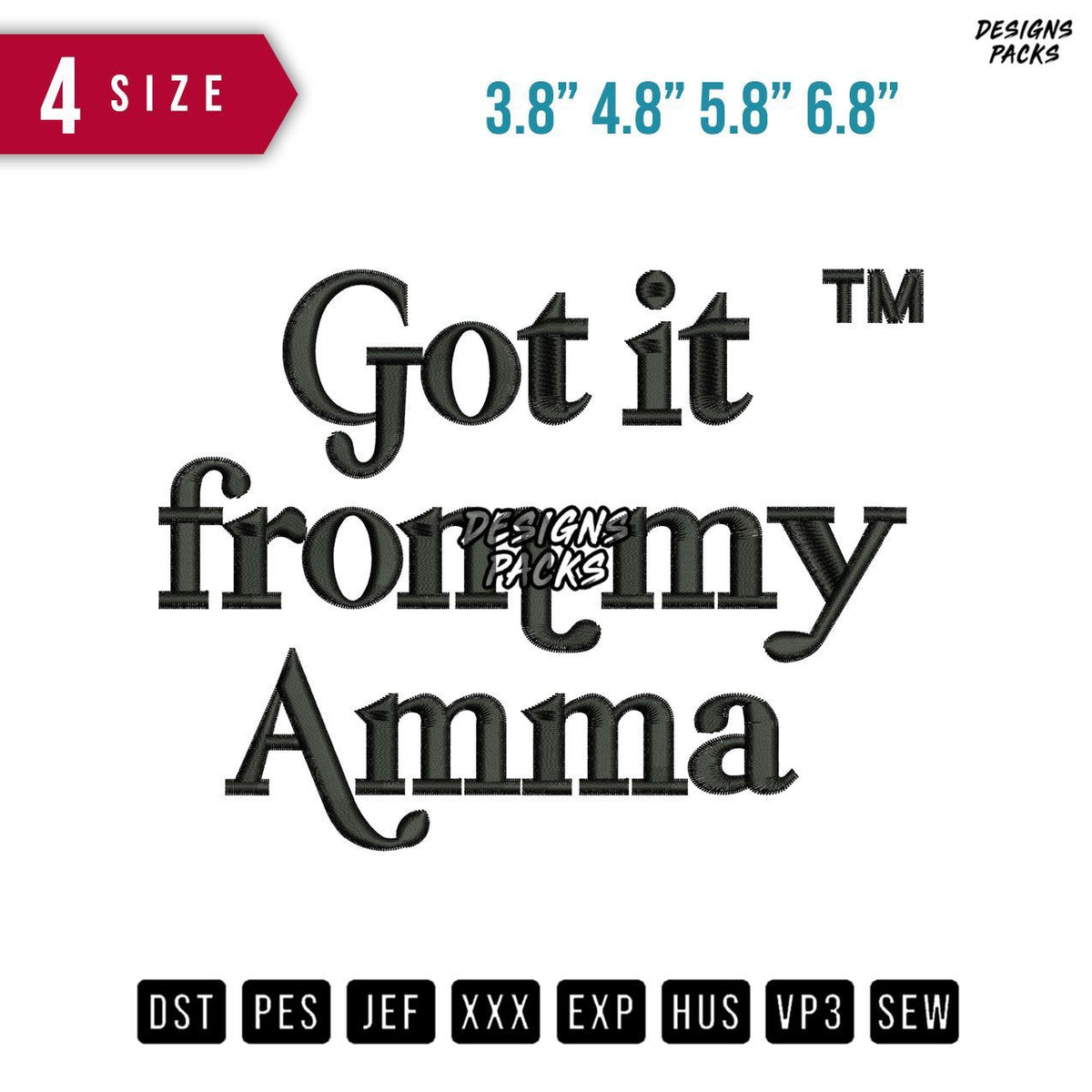 From My Amma Embroidery Design