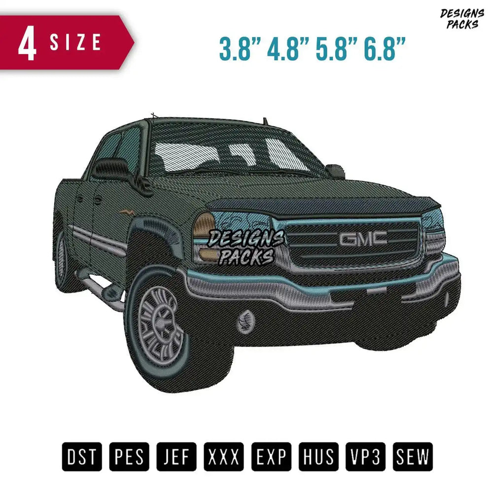 GMC Car Embroidery Design