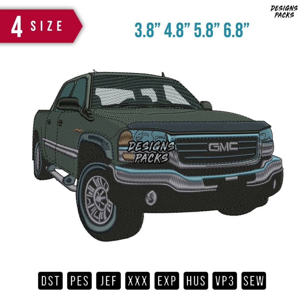 GMC Car Embroidery Design