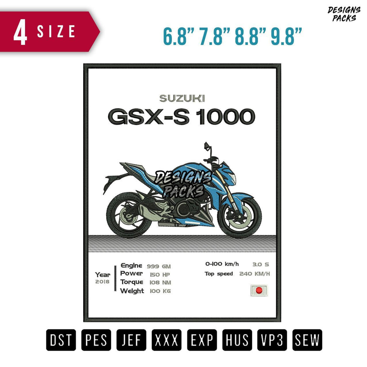 GSX-1000 Embroidery Design
