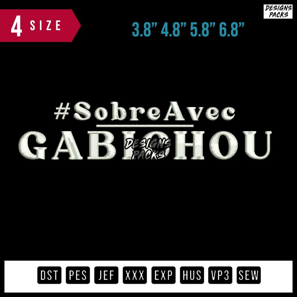 Gabichou Embroidery Design