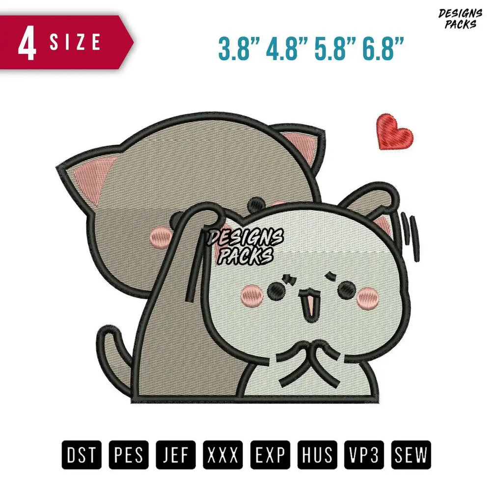 Gatitos Embroidery Design