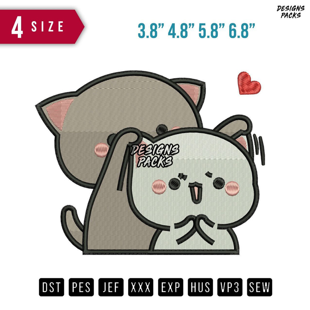 Gatitos Embroidery Design