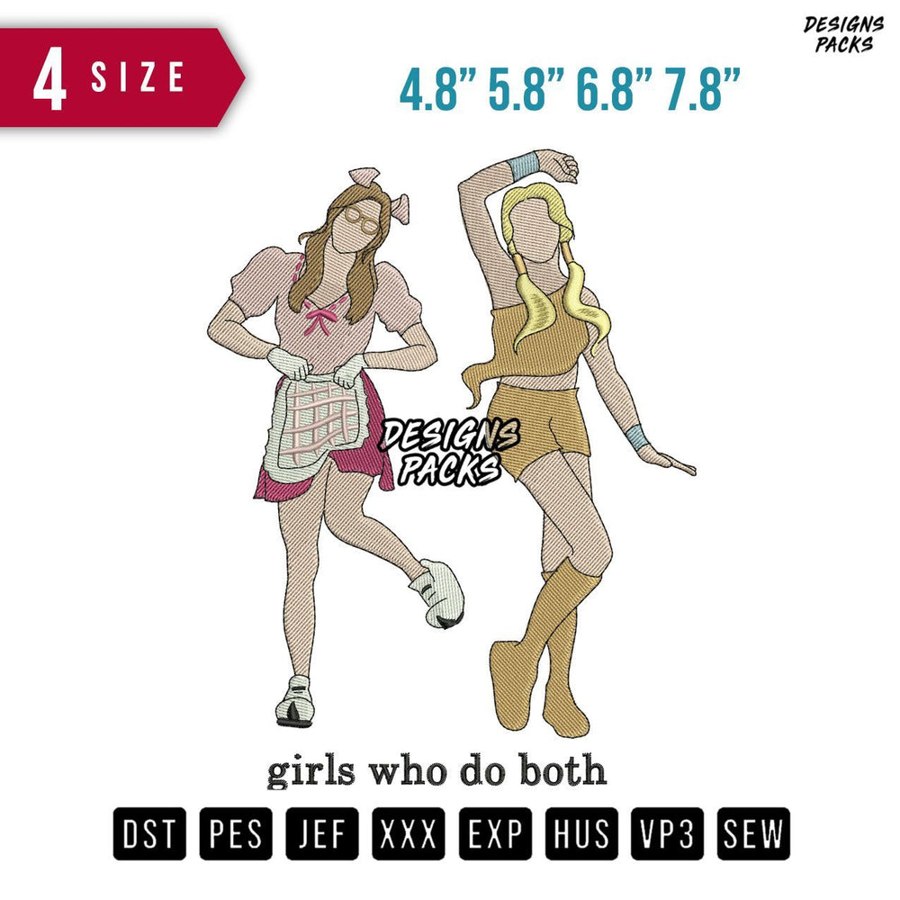 Girl Who Embroidery Design