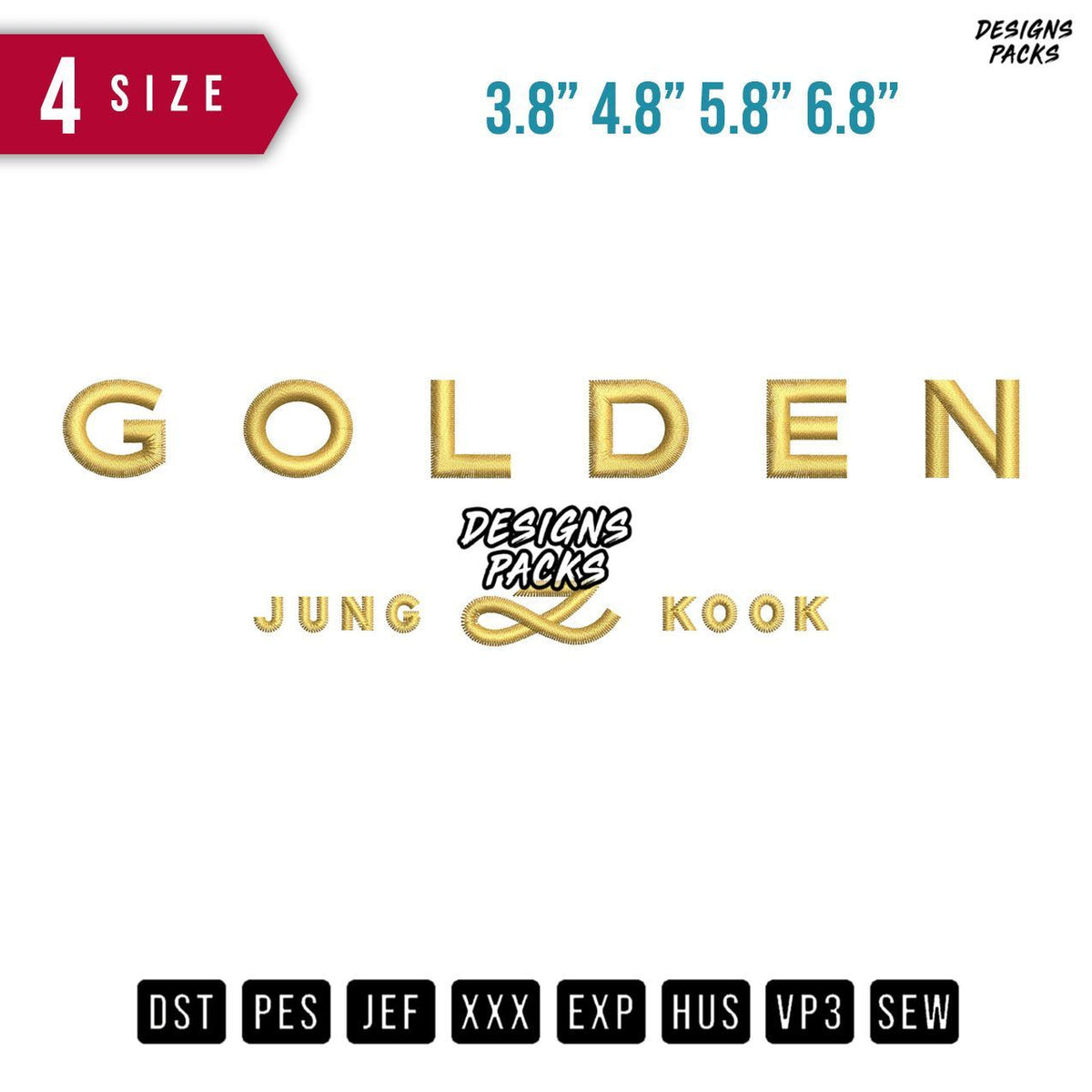 Golden Embroidery Design