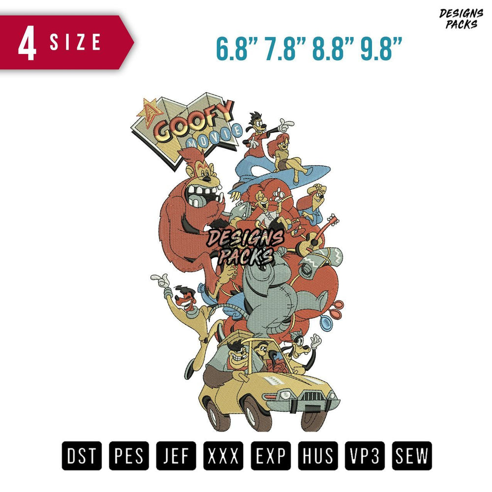 Goofy and Friends Embroidery Design