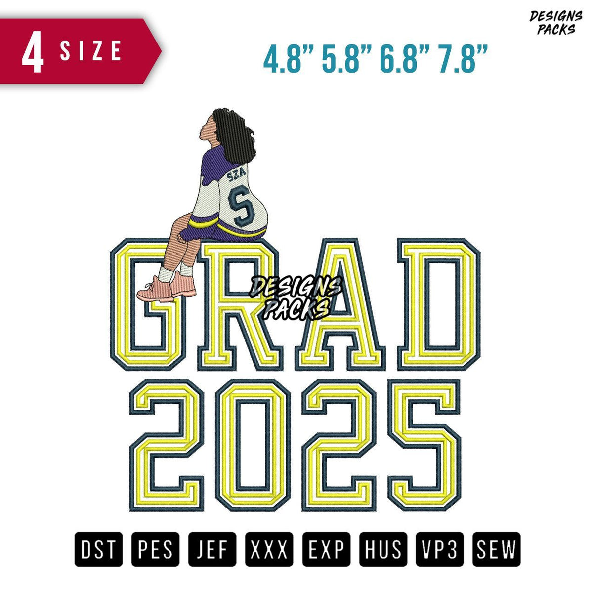 Grad 2025 Embroidery Design