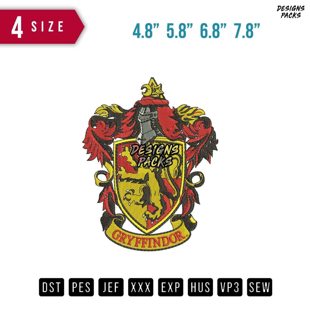 Gryffindor Embroidery Design
