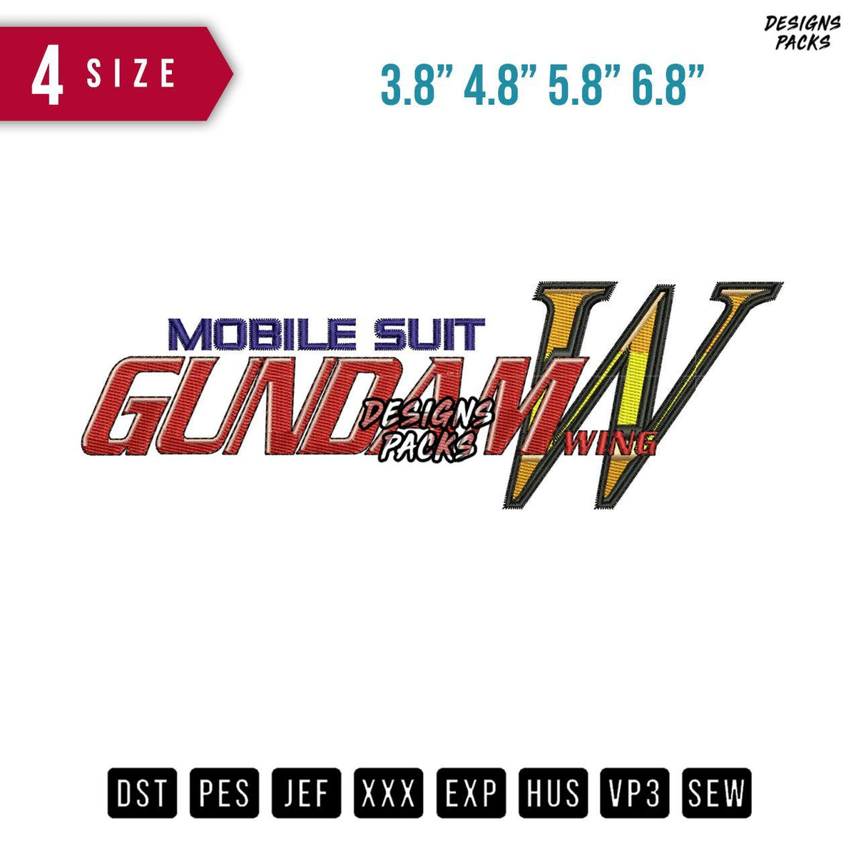 Gundam Wing Embroidery Design