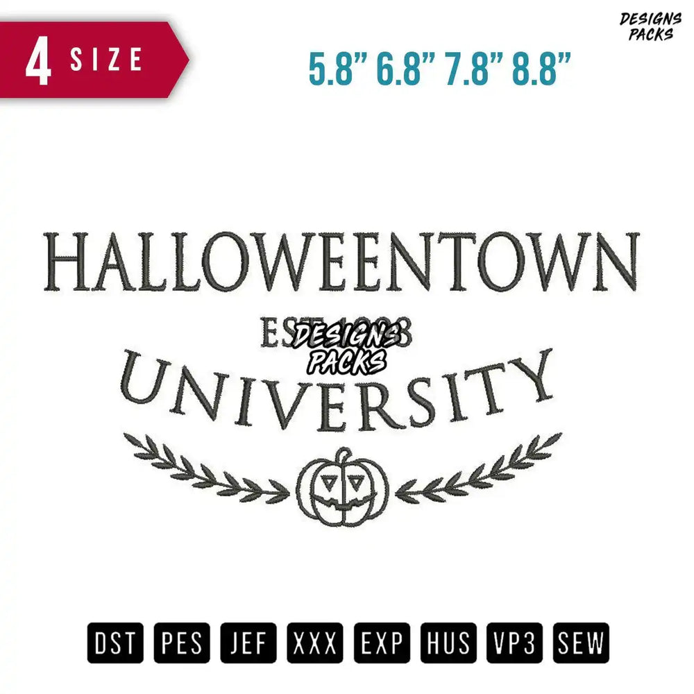 halloweeentown university Embroidery Design