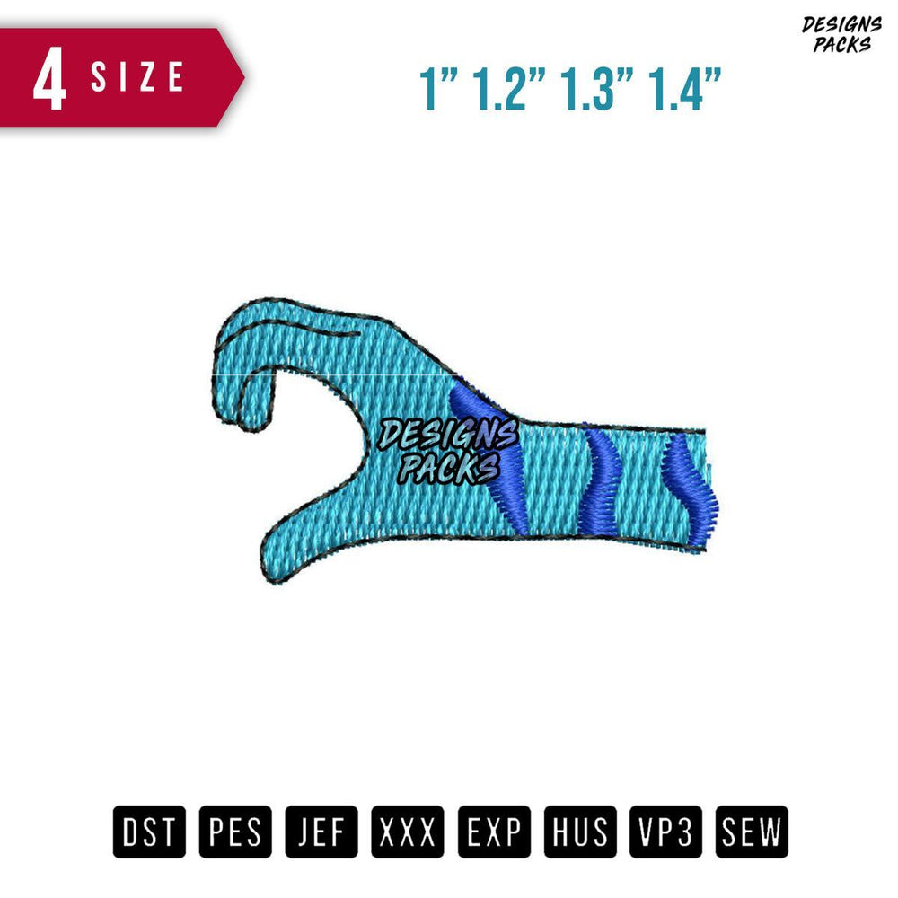 Hand Jake Sully Avatar Embroidery Design