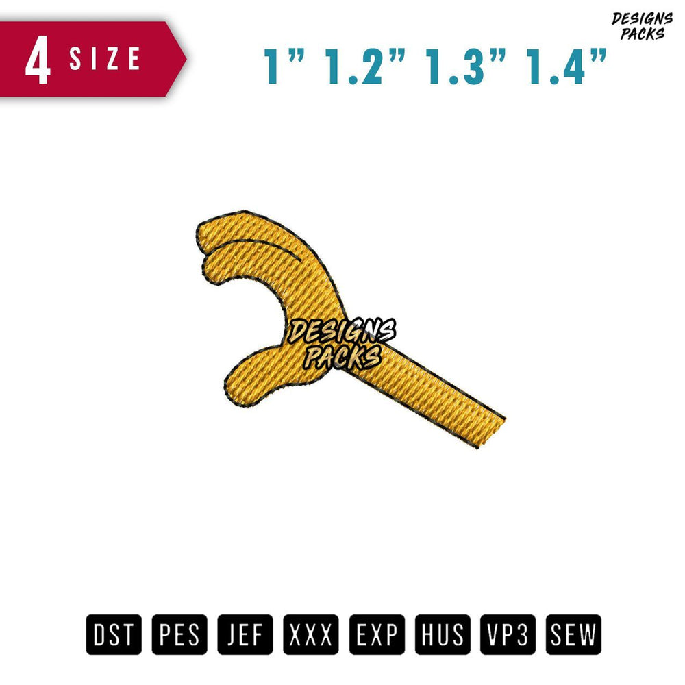 Hand Spongebob B Embroidery Design