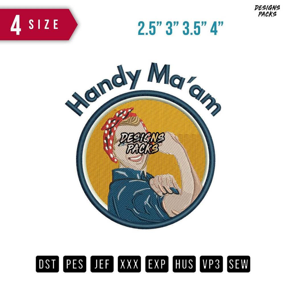 Handy Maam Embroidery Design