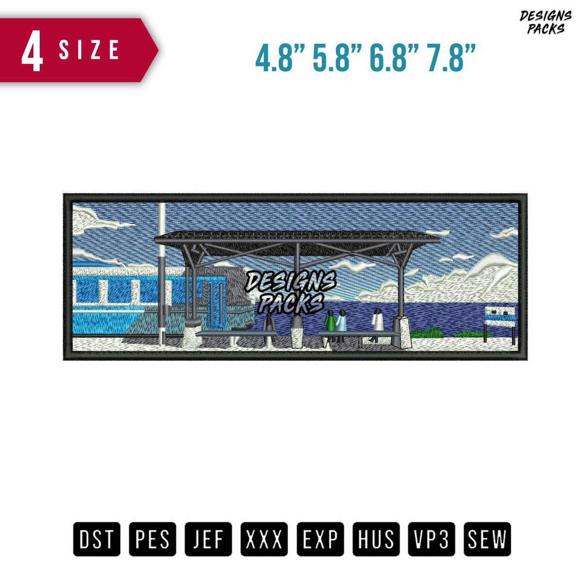 Hangout Sea Embroidery Design