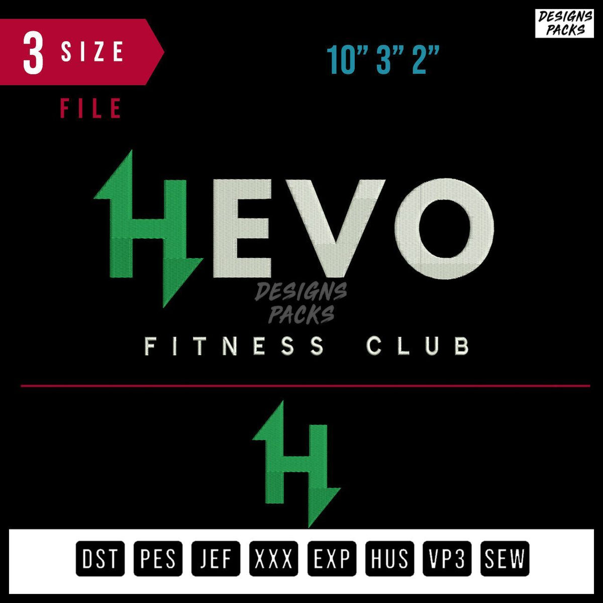 Hevo Embroidery Design