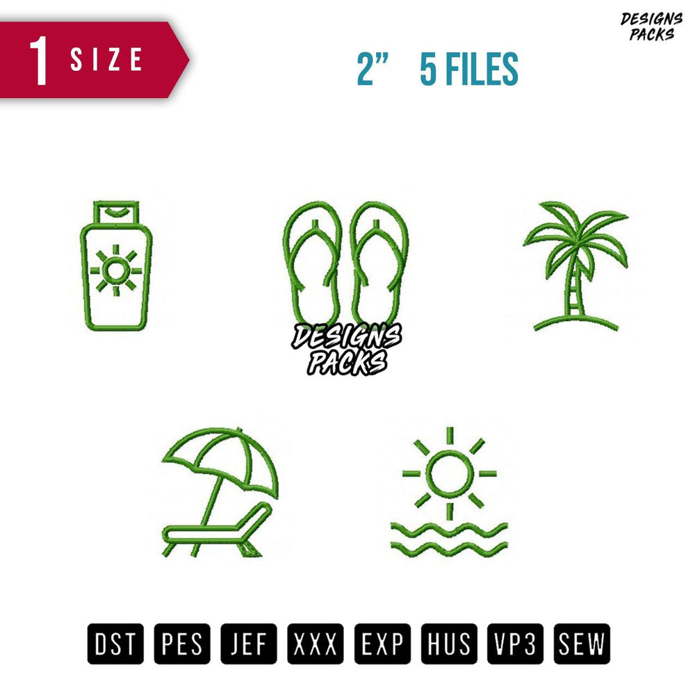 Holiday Icon Separated Embroidery Design