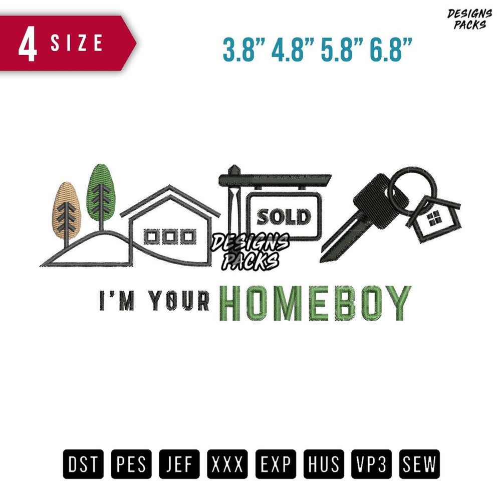 Homeboy Embroidery Design