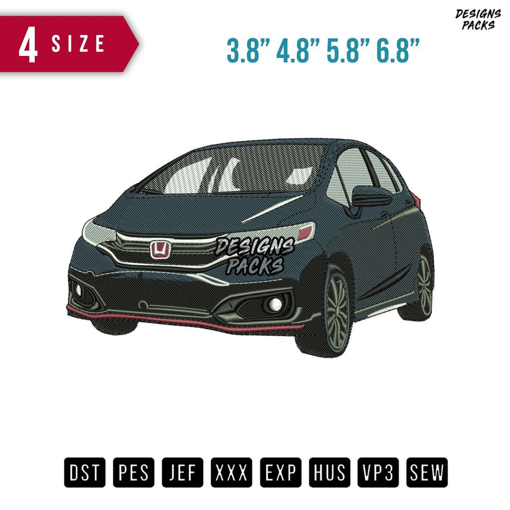 Honda Jazz Facelift Embroidery Design