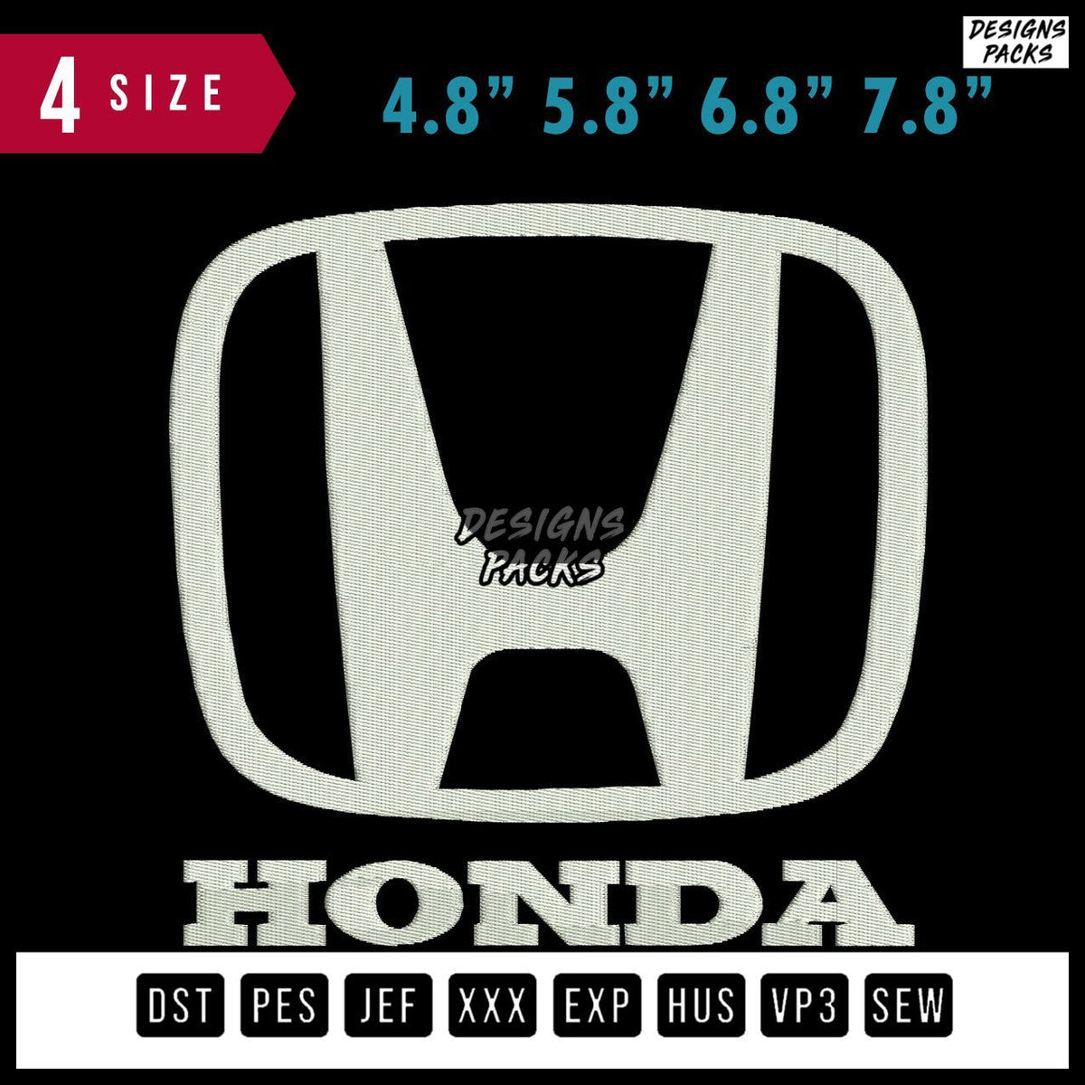 Honda Logo Embroidery Design